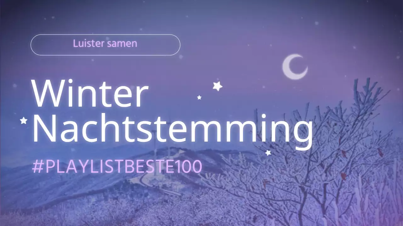 Neon miniatuur afbeelding Winter Night Music