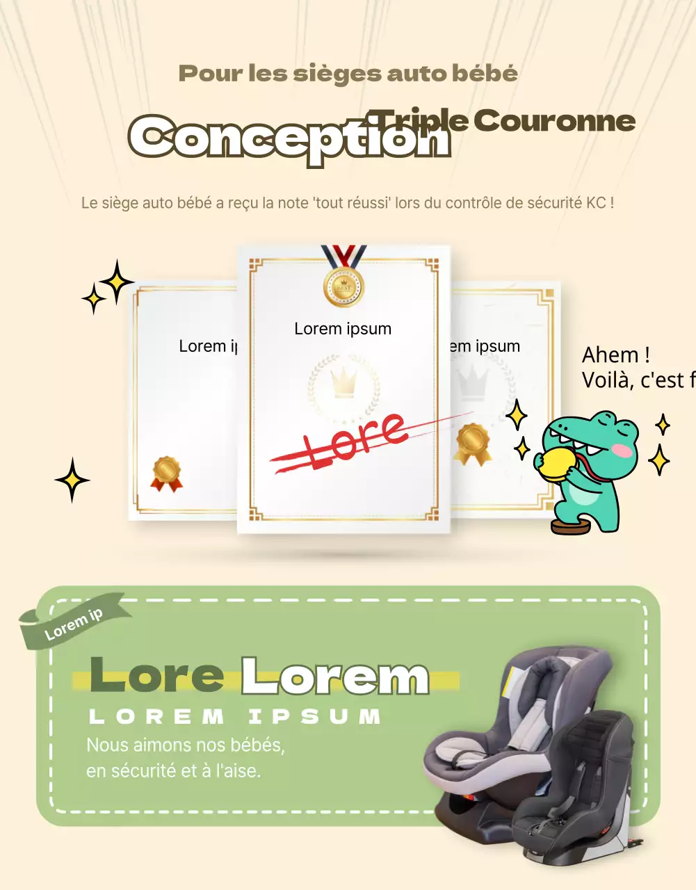 Sièges auto pour bébés