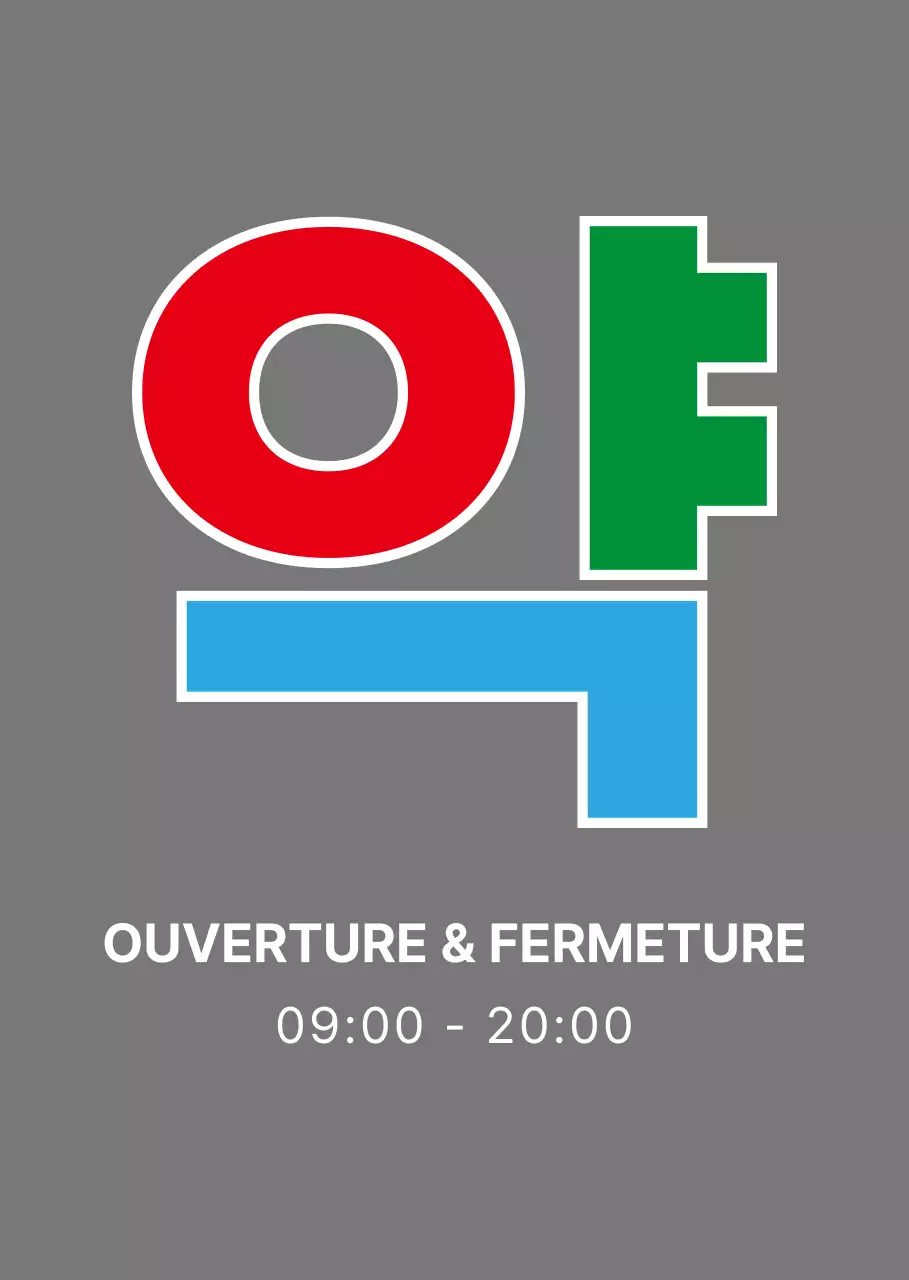 Texte simple et coloré pour les heures d'ouverture des pharmacies