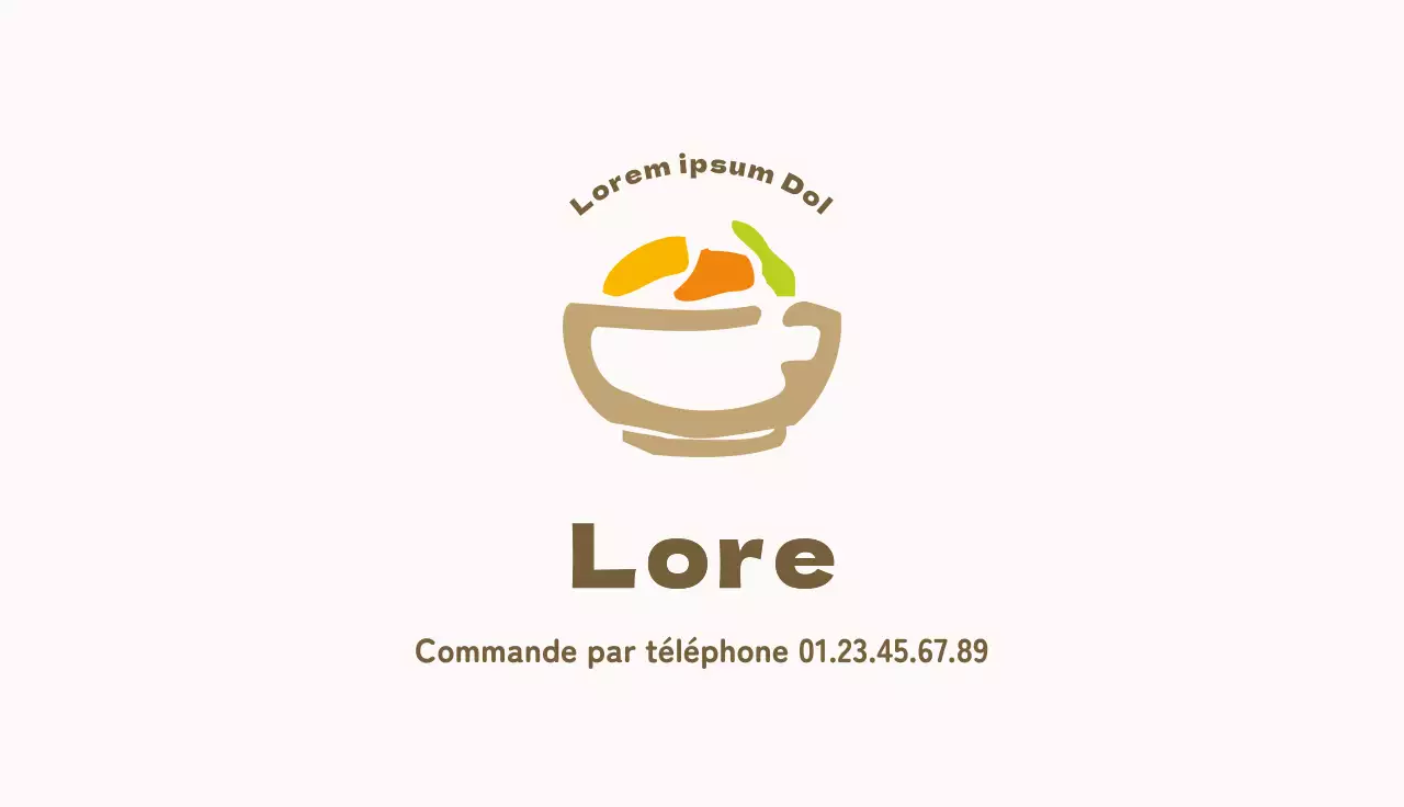 Carte de visite des plats d'accompagnement tricolores