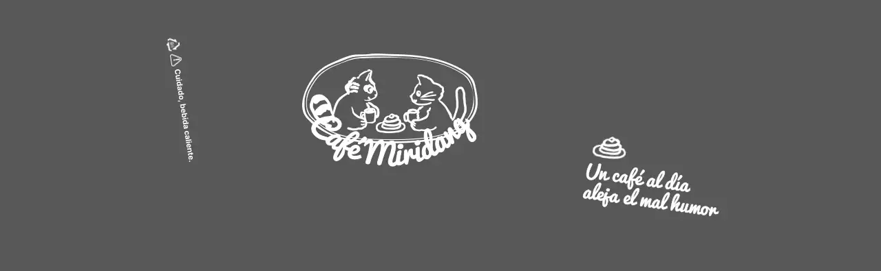 La hora del té de Green Raccoon y Cat