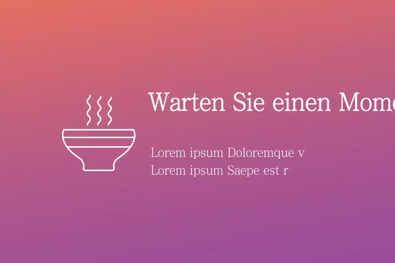 Warten Sie eine Minute