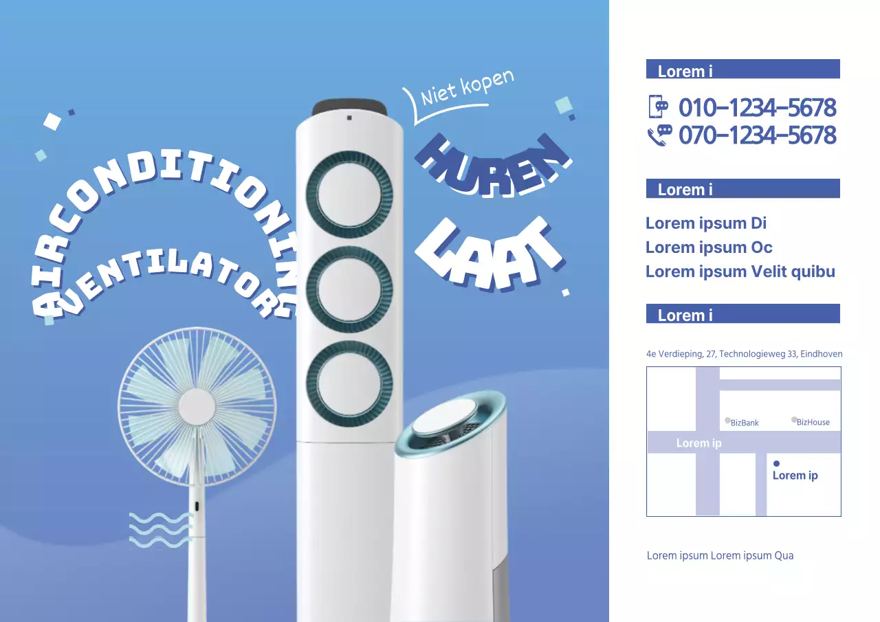 Laten we een airconditioner huren