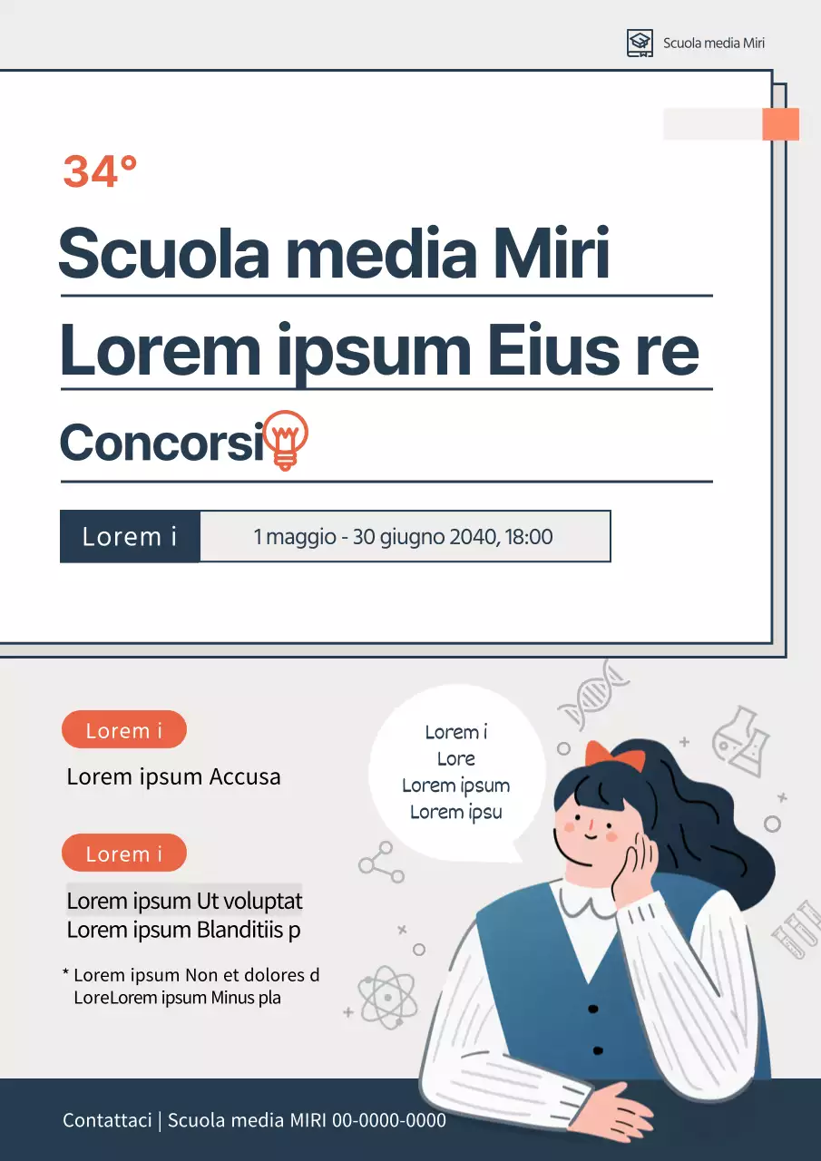 Webposter illustrato della Giornata dell'Invenzione in Navy Orange Point