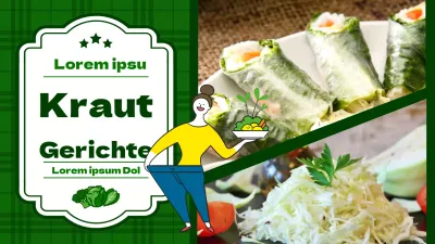 Eine Sammlung von Diät-Kohlgerichten mit grüner Farbe und Bildbetonung