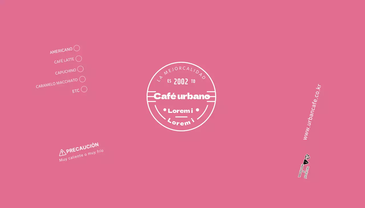 Blanco Rosa Neat Symbols Cafe