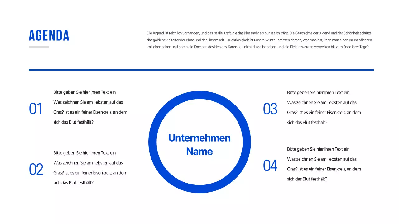 Einfaches Konzeptdiagramm in Blau