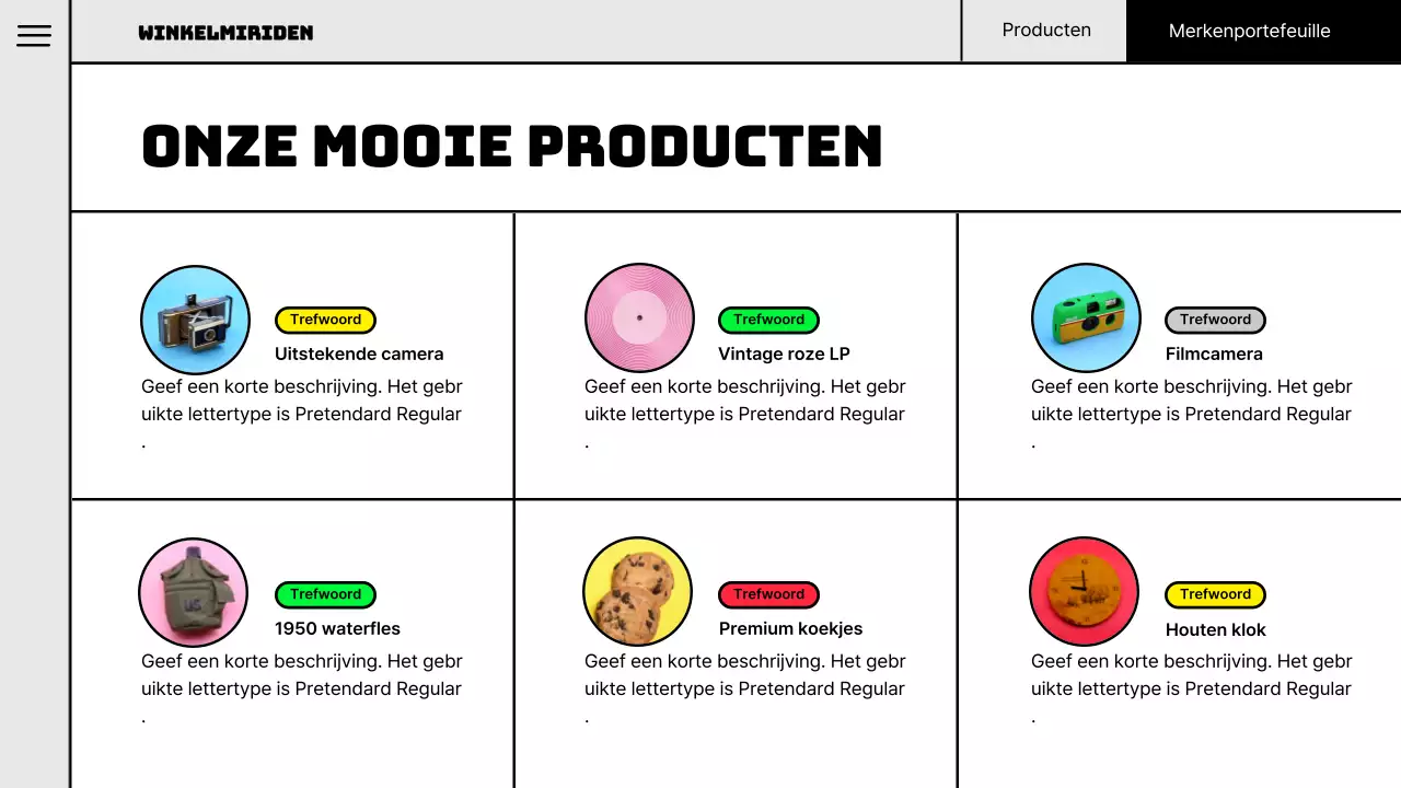 Pop illustratie concept merk portfolio in fluorescerende kleuren