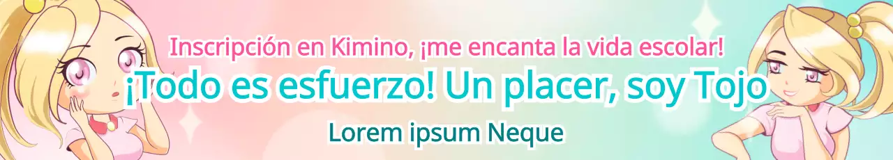 Concepto de personaje de anime en rosa y menta