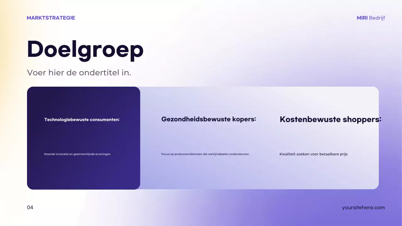 presentatie paarse moderne strategie