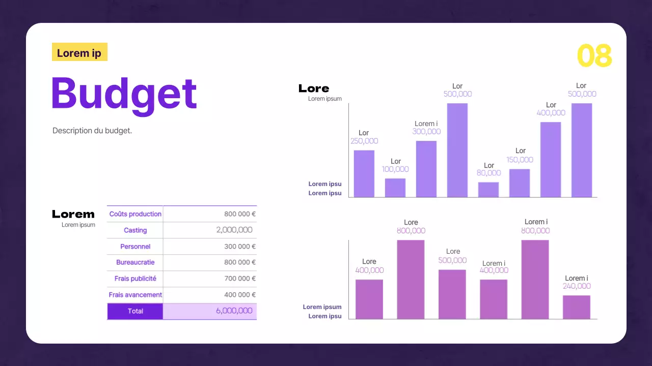 Proposition musicale créative sur fond violet avec embellissement d'étoiles