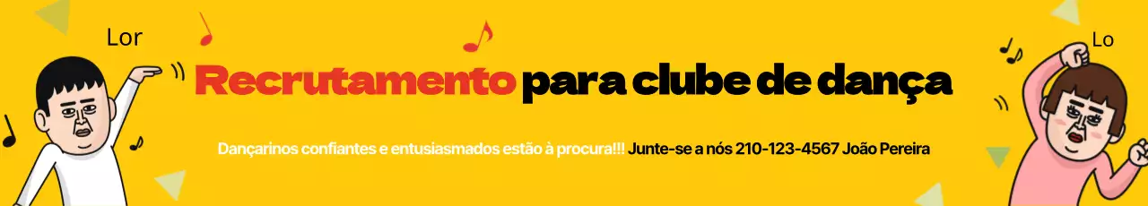 Recrutamento para um clube de dança