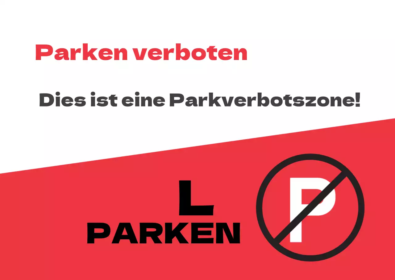 Rotes Parkverbotsschild