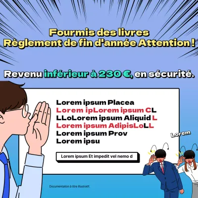 Conseils et astuces fiscaux pour la fin de l'année dans un concept amusant et caricatural