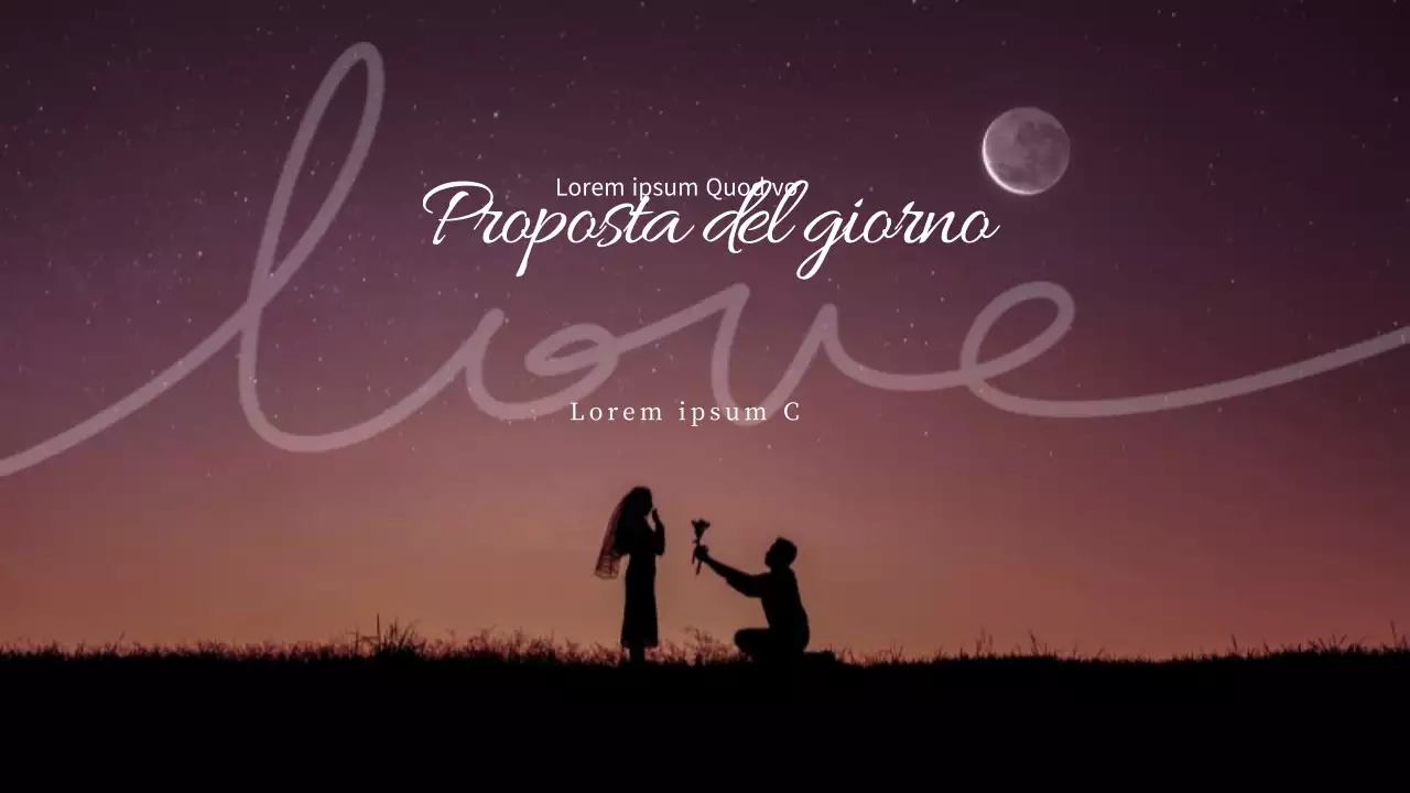 Gradiente viola Silhouette emotiva al chiaro di luna Proposta di matrimonio vlog Miniatura YouTube