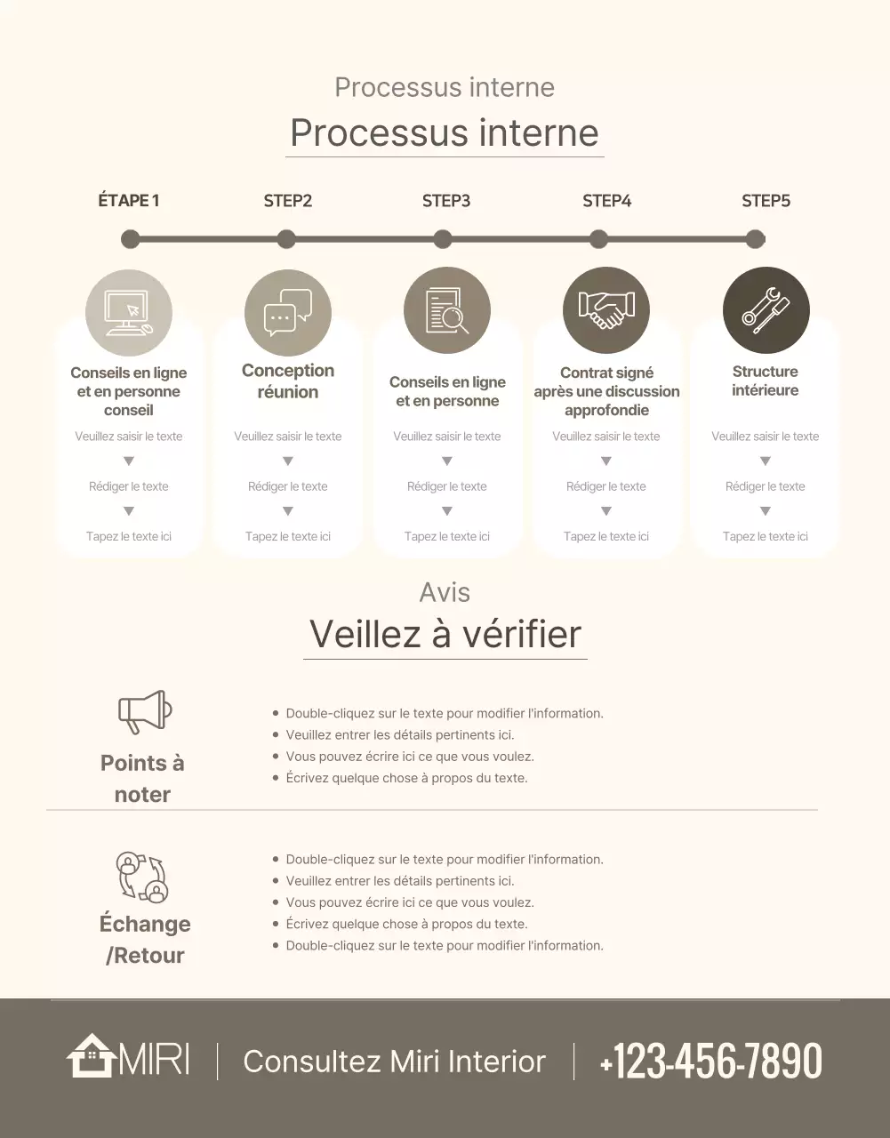 Détails bruns et simples de la construction de la salle de bains et de la cuisine