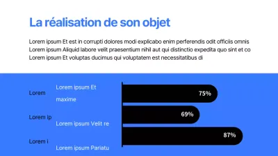 Infographie de conception graphique avec un concept bleu simple