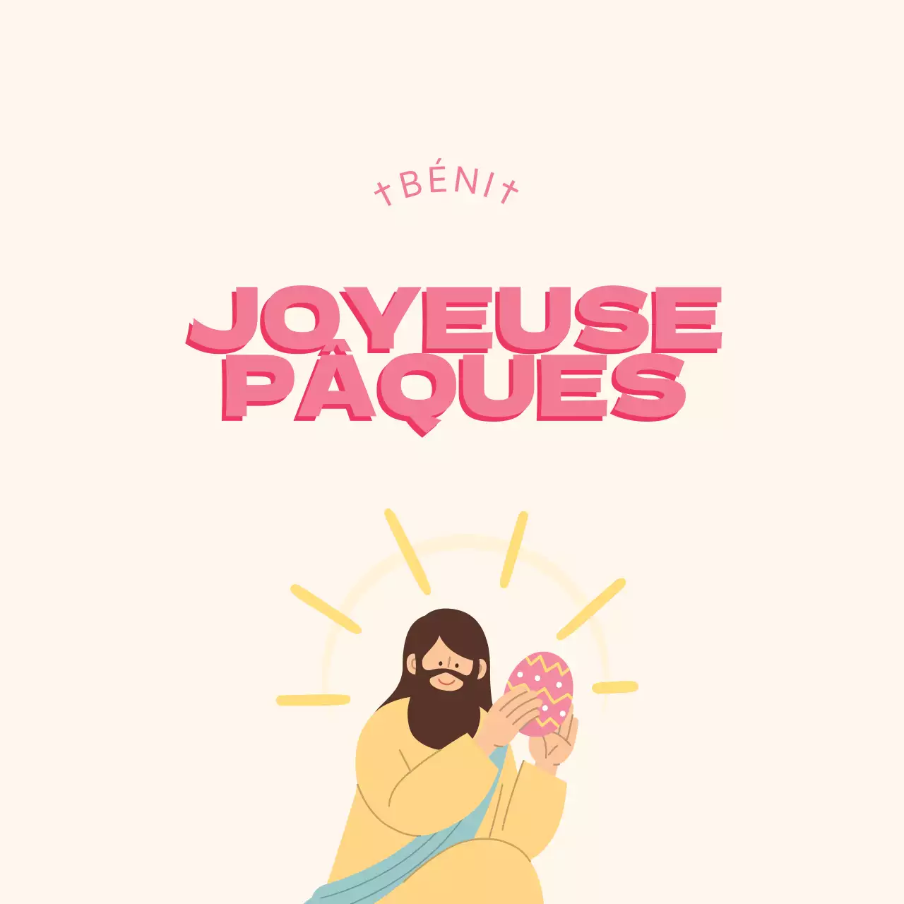 Illustration rose jaune étiquettes de Pâques pour l'église