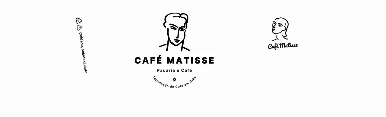 Conceito do logótipo do Brown's Masterpiece Drawing Cafe