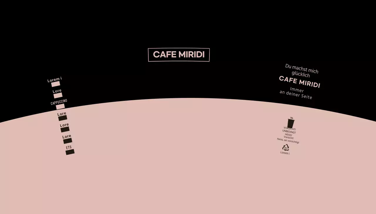 Schwarz Rosa Neat Symbols Cafe