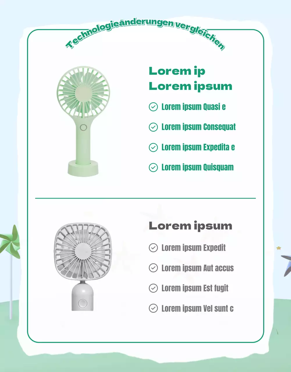 So nutzen Sie den grün-blauen Sommer-Mini-Ventilator für mehr Komfort