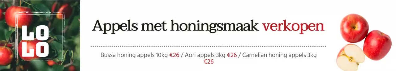 Met honing gezoete appels