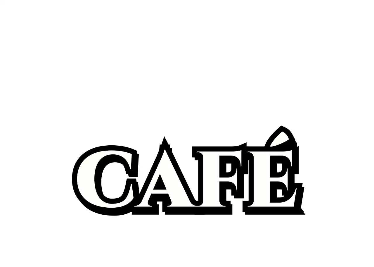 Casquette noire orange rétro mignonne logo café