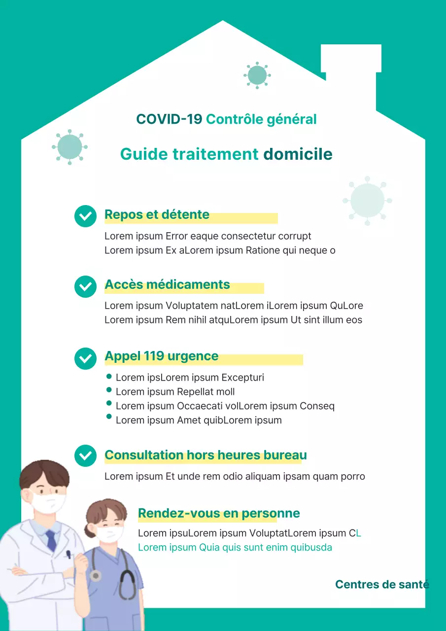 COVID-19 instructions d'entretien à domicile en menthe