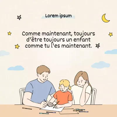 Libellé de la journée de l'enfance sur fond beige