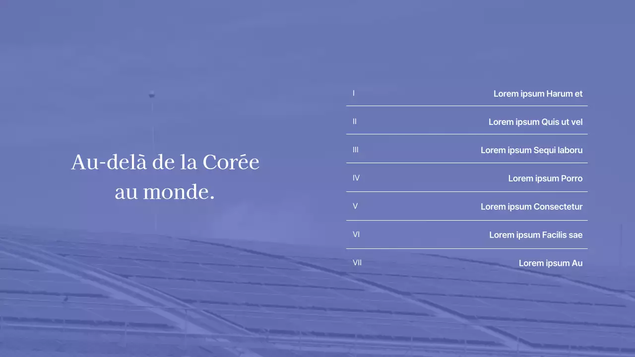 Présentation simple d'un événement en bleu et gris