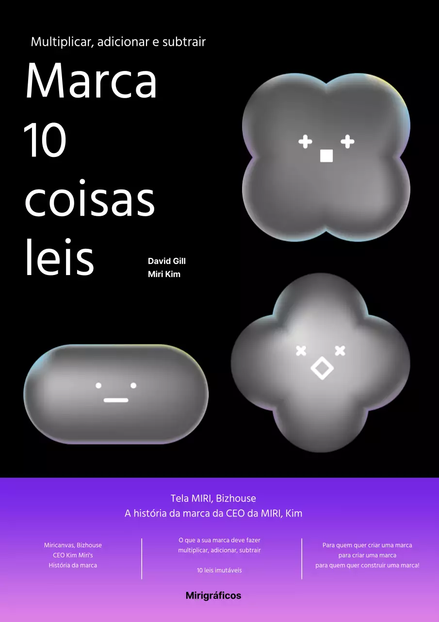 Preto Púrpura Ilustração de carácter simples Marca