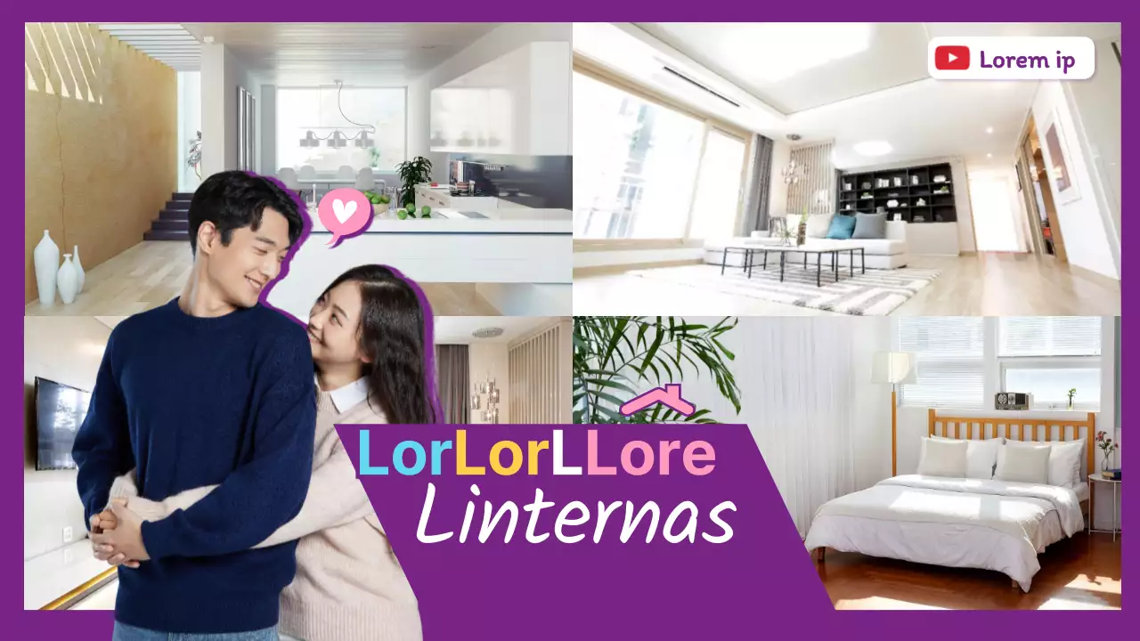 Púrpura preciosa casa de recién casados interior miniatura