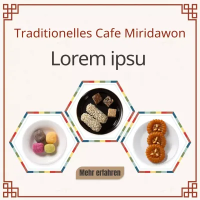 Rot Traditionelle und saubere Kaffeehauswerbung