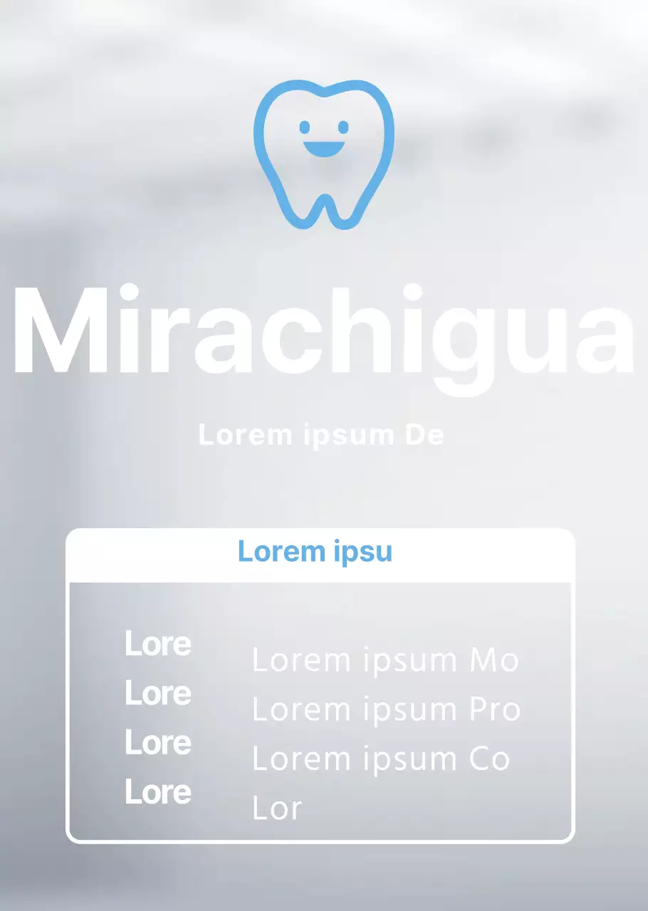 Cartaz de horário de expediente com logótipo dentário azul claro para clínica