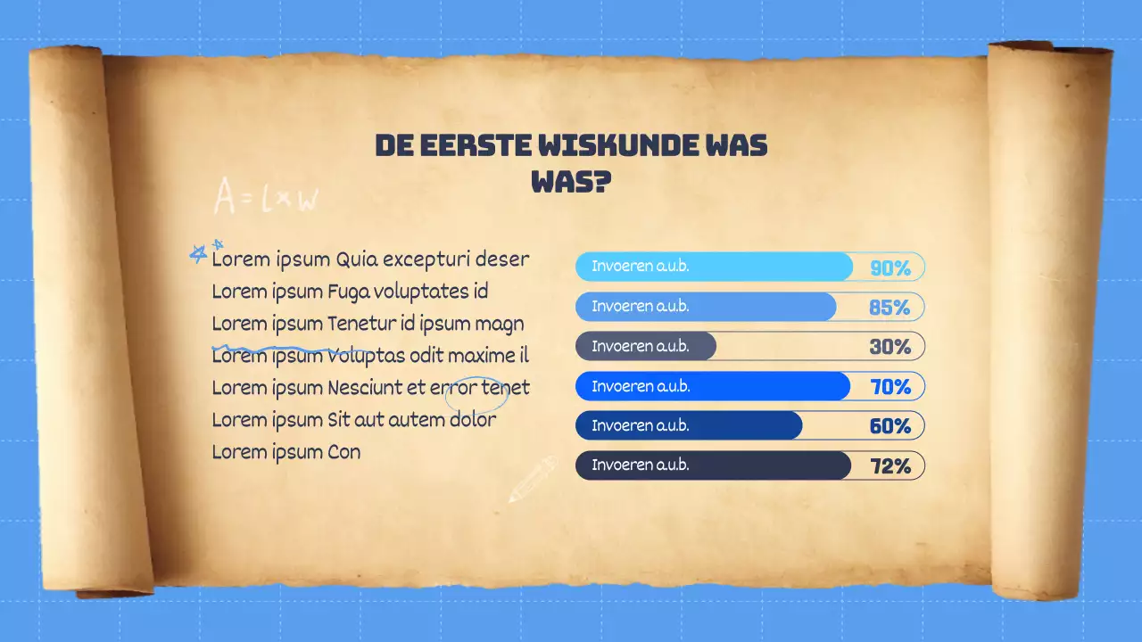 Infographic met een leuke blauwe onderwijs horizontale grafiek