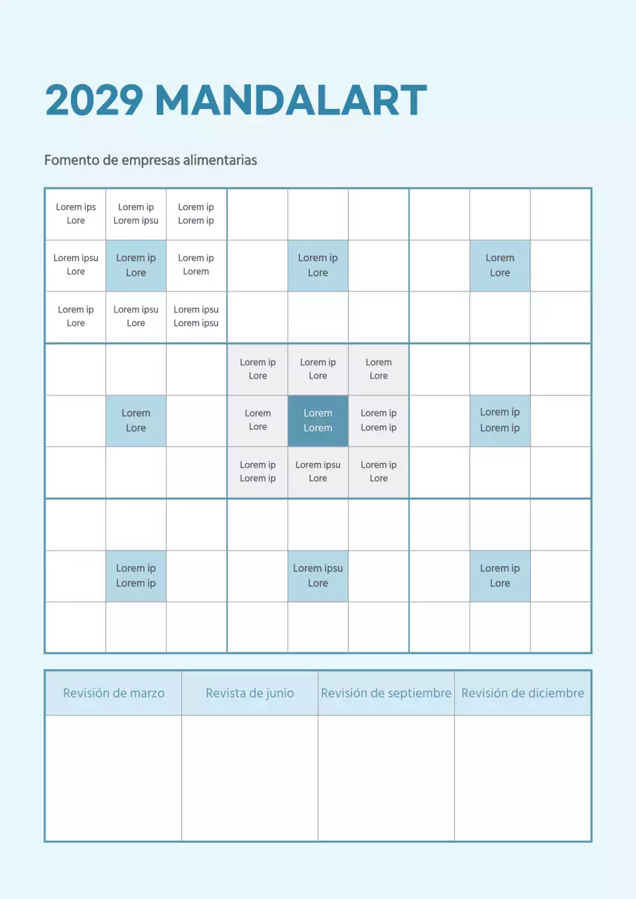 Un mandala sencillo en azul claro y blanco