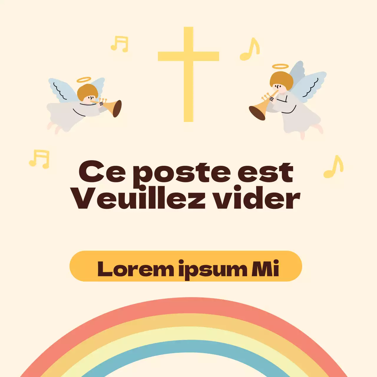 Illustration jaune, église mignonne, éloignement de la couronne