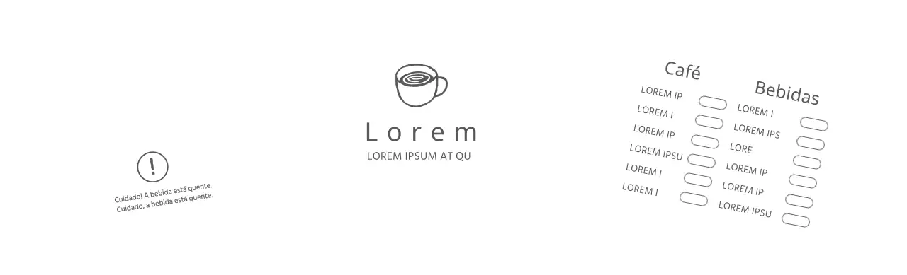 Porta-copos ilustrado para café