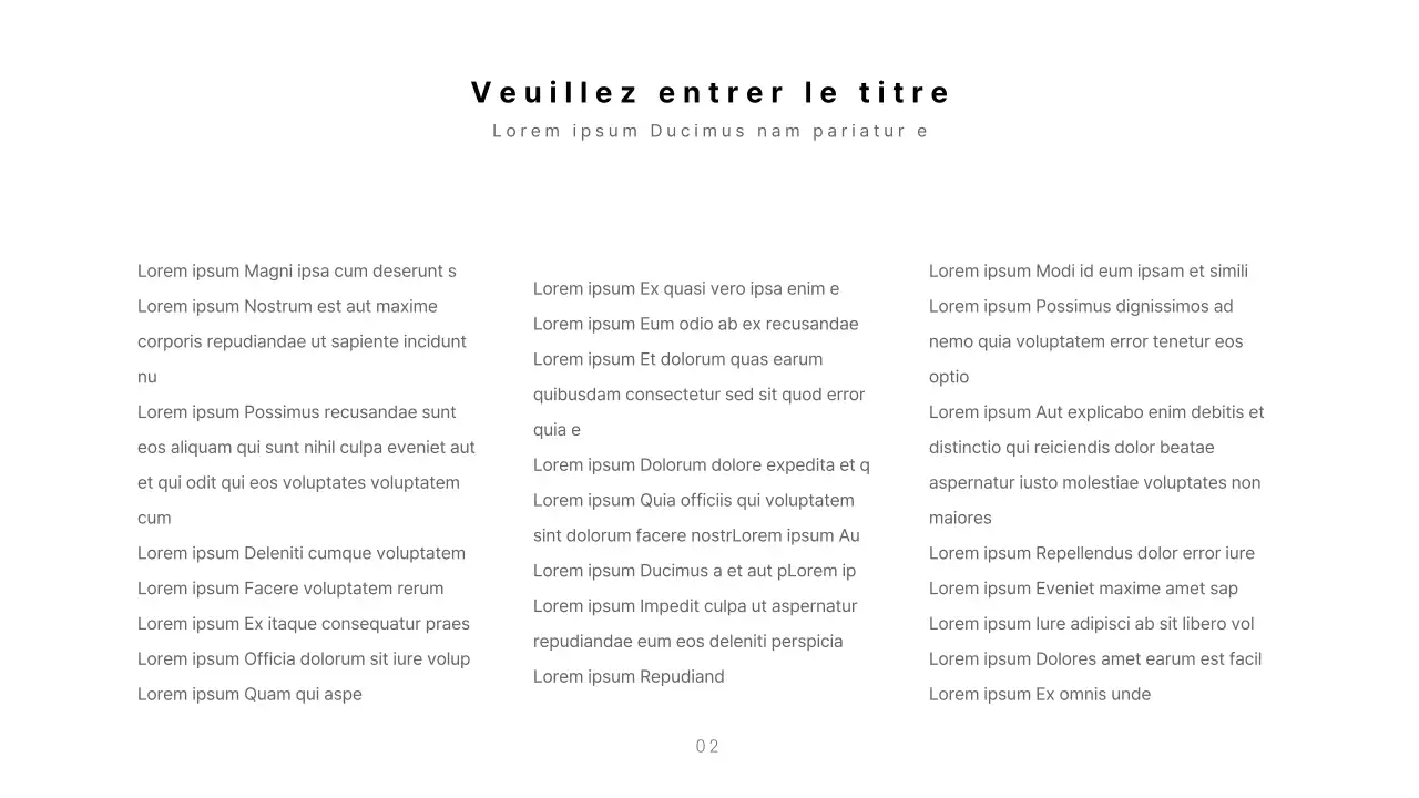 Des présentations propres