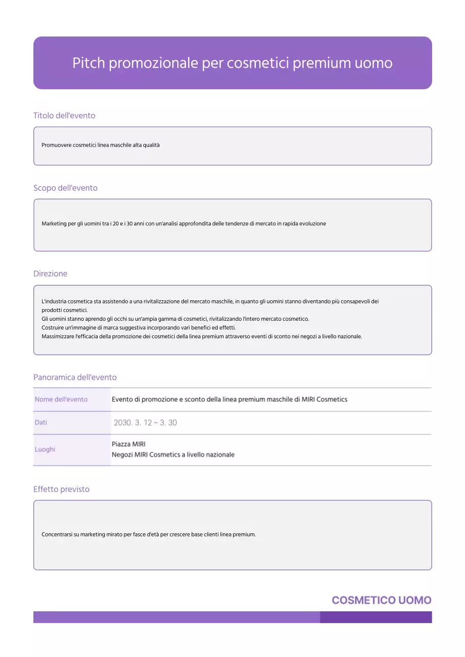 Piano PR con accenti viola