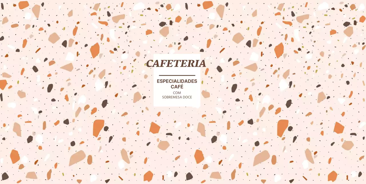 Copo de papel para café com padrão de formas coloridas