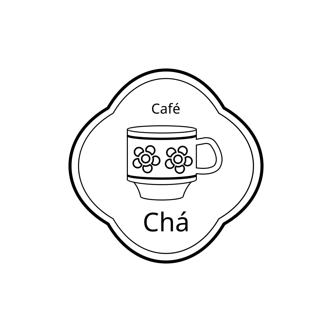 Chávena de café vintage ilustração logotipo de café chávena de gelado