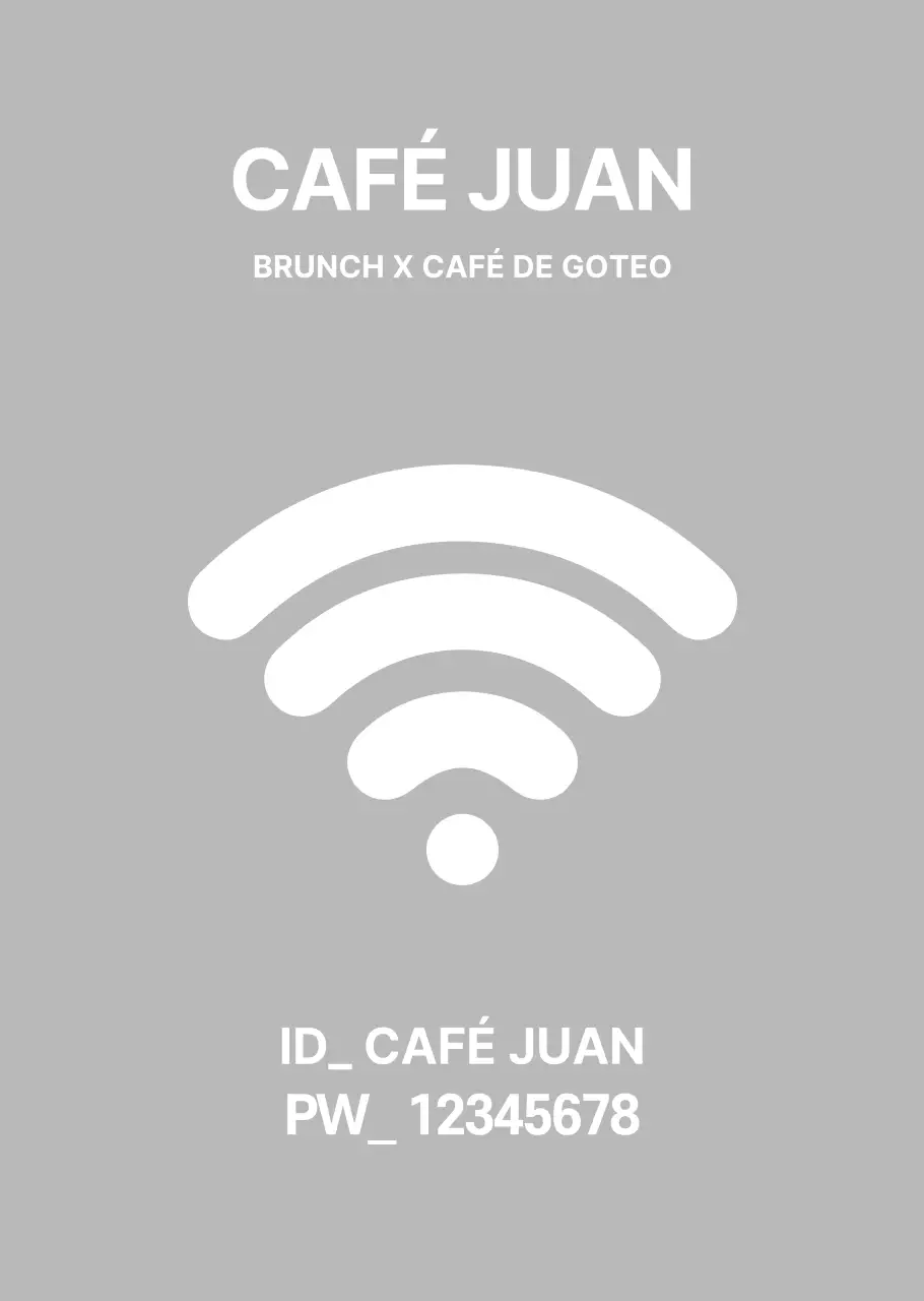 Letrero Wi-Fi de estilo sencillo