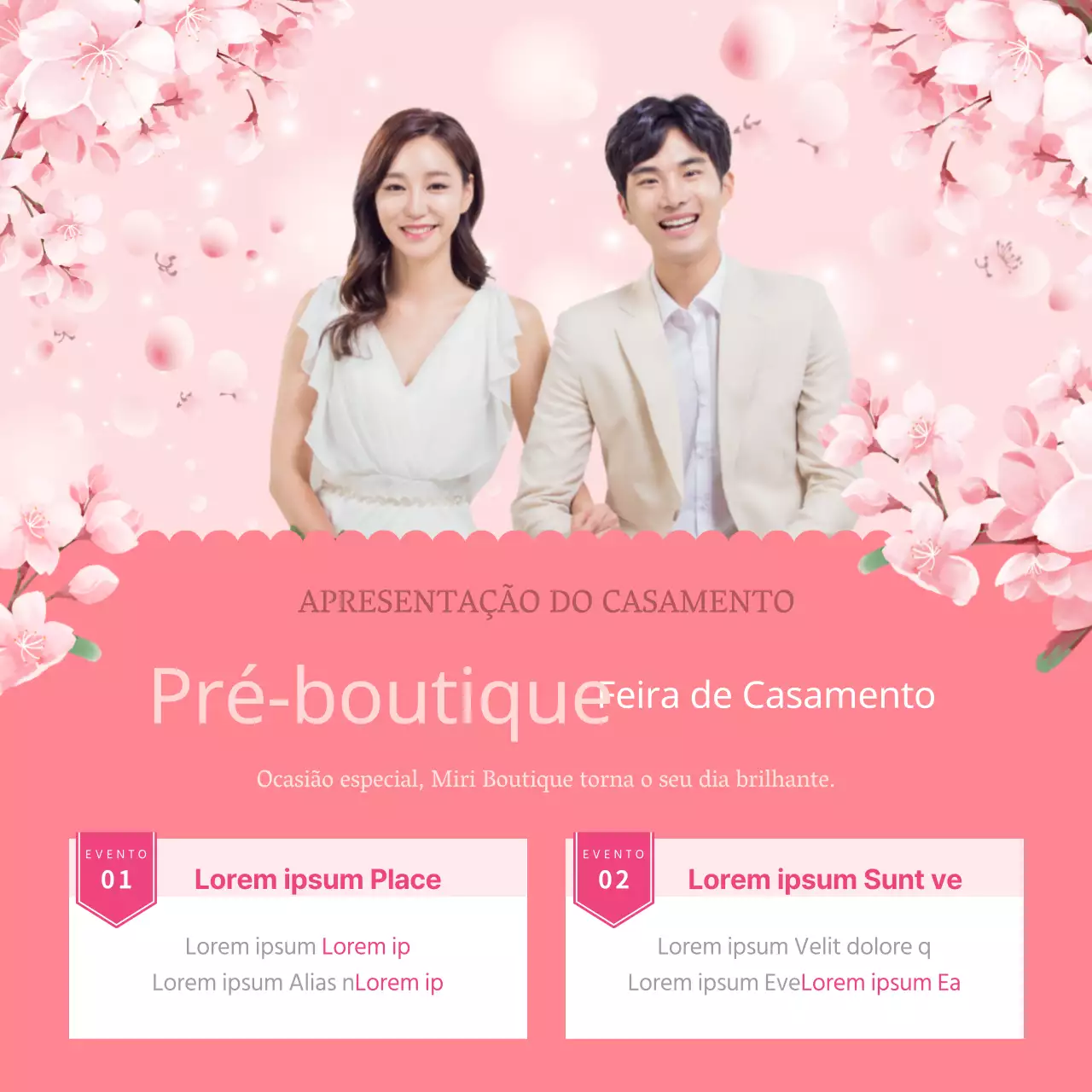 Eventos de casamento em cor-de-rosa
