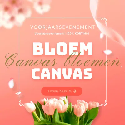 Roze en helder bloemenevenementontwerp