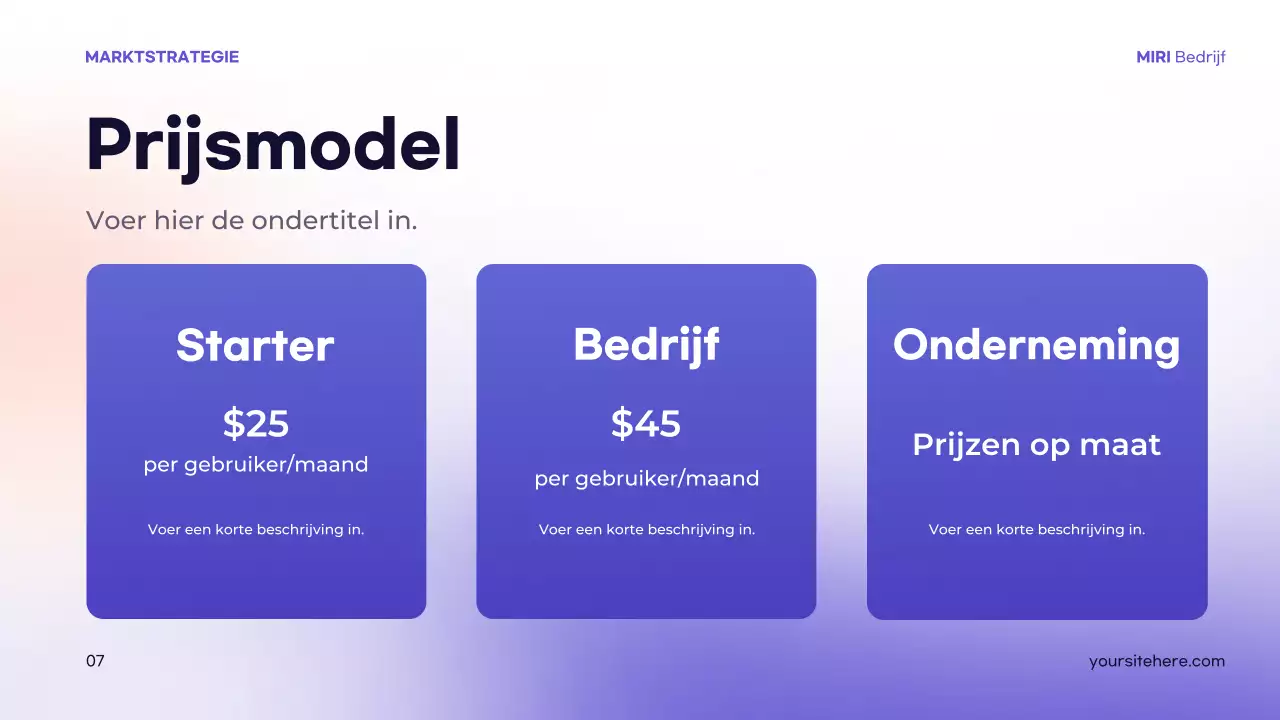 presentatie paarse moderne strategie