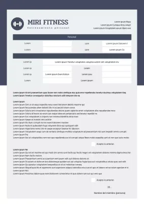 Formulario de solicitud de afiliación a Grey Fitness