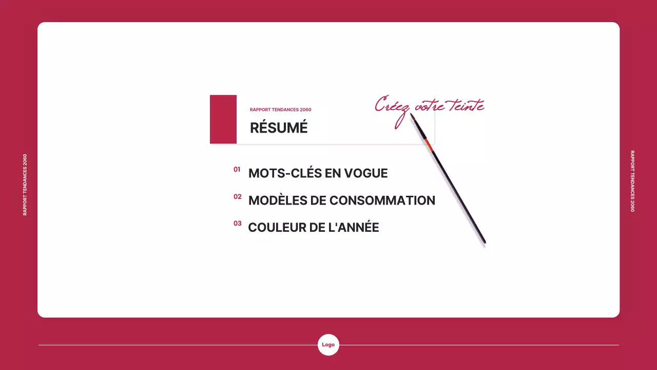 Thème du rapport sur les tendances du marketing avec puce de couleur rose
