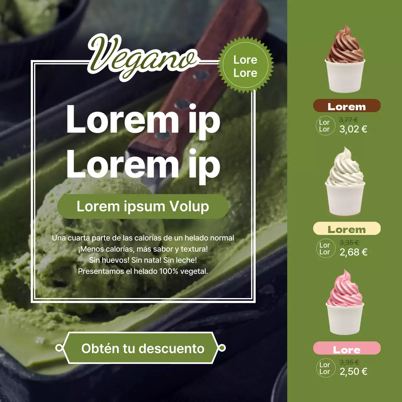 Helado de chocolate ecológico y vegano a la venta