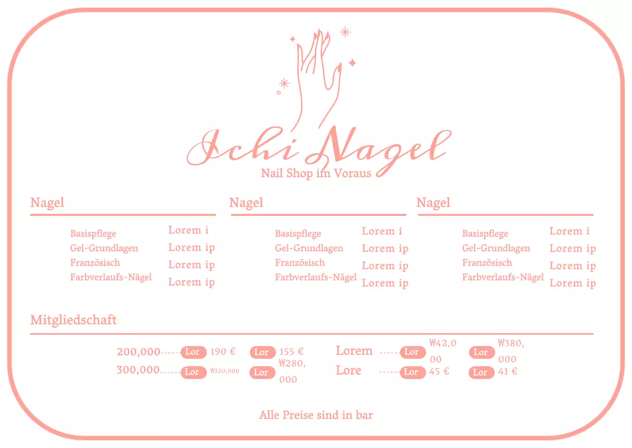 Pinke einfache Nagelstudio-Menü-Tafel Acryl-Ständer für Nagelstudio